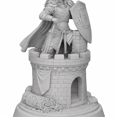 Knight of the Watchtower - Mô hình hiệp sĩ cờ vua 3D độc đáo
