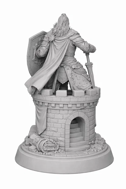 Knight of the Watchtower - Mô hình hiệp sĩ cờ vua 3D độc đáo - Image 4