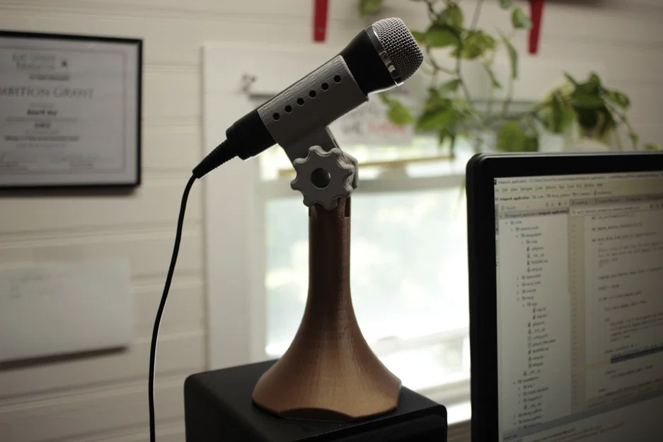 Chân Để Micro Để Bàn In 3D 100% (100% Printable Desktop Microphone Stand) - Image 1