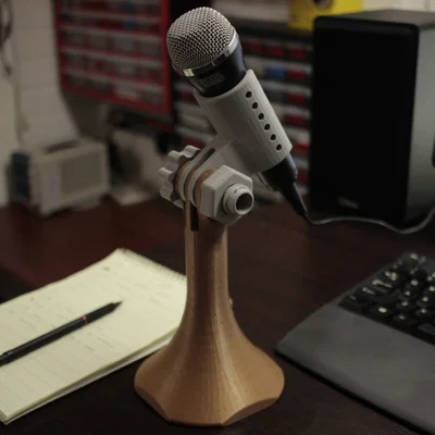 Chân Để Micro Để Bàn In 3D 100% (100% Printable Desktop Microphone Stand)