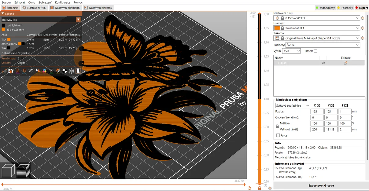 Mẫu in 3D Tranh treo tường Cánh bướm và Hoa ly nghệ thuật - Image 2