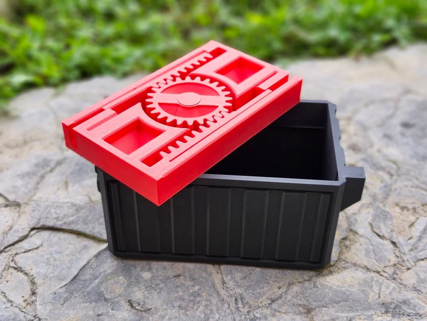 Nắp Rack and Pinion Print-in-Place (File hộp có trên Patreon) - Image 2