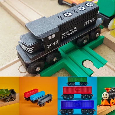 Tàu đồ chơi Norfolk Southern (tương thích BRIO / IKEA)