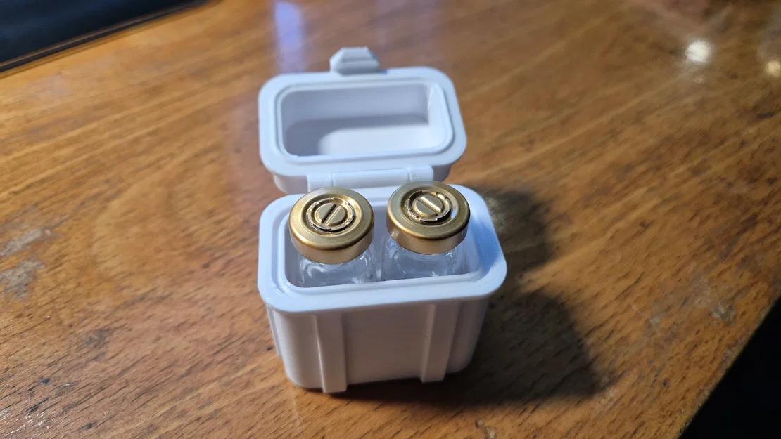 Hộp đựng 2 lọ nước pha tiêm (bacteriostatic water) 3D in - Image 2