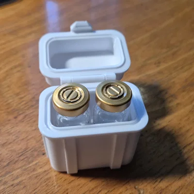 Hộp đựng 2 lọ nước pha tiêm (bacteriostatic water) 3D in