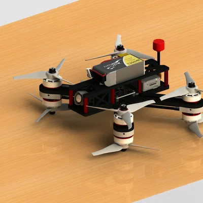 Khung FPV Drone (5 inch) in 3D