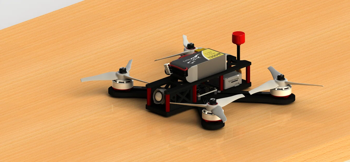 Khung FPV Drone (5 inch) in 3D - Image 3