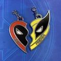 Móc khóa mặt dây chuyền trái tim vỡ Deadpool Wolverine - Thumbnail 1