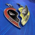 Móc khóa mặt dây chuyền trái tim vỡ Deadpool Wolverine - Thumbnail 2