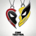 Móc khóa mặt dây chuyền trái tim vỡ Deadpool Wolverine - Thumbnail 5