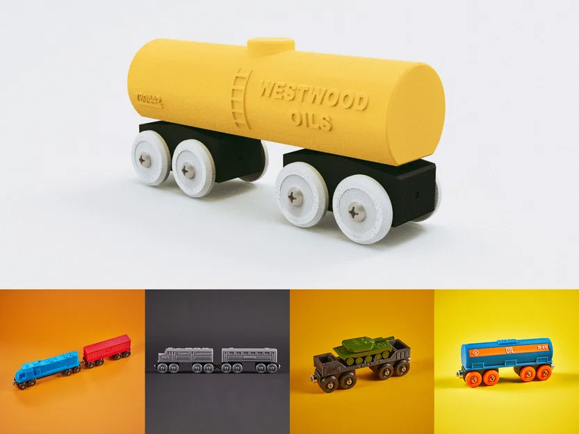 Toa bồn tàu đồ chơi tương thích BRIO / IKEA (Toy Train Tank Car) - Image 1