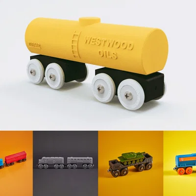 Toa bồn tàu đồ chơi tương thích BRIO / IKEA (Toy Train Tank Car)