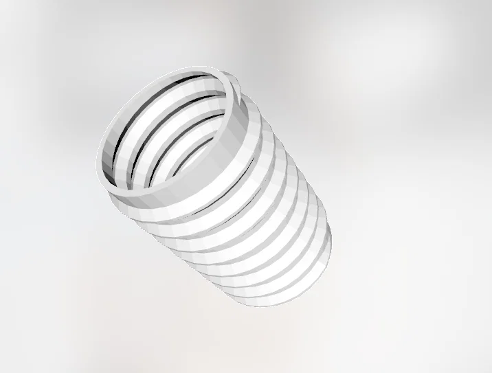 Khớp nối ren ống hút bụi 2.5 inch in 3D (2.5 inch threaded connector) - Image 1