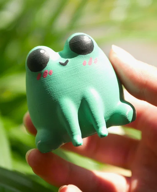 Mô hình ếch nhỏ Cute Simple Frog in 3D dễ thương - Image 1