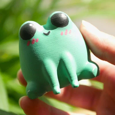 Mô hình ếch nhỏ Cute Simple Frog in 3D dễ thương
