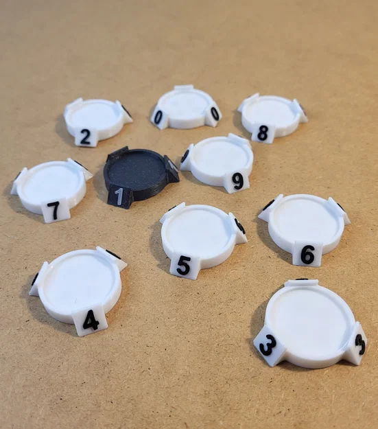 Đế mini DnD 25mm kèm tile số để dán - Image 2