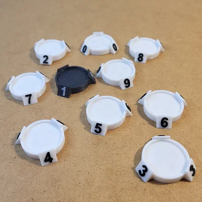 Đế mini DnD 25mm kèm tile số để dán