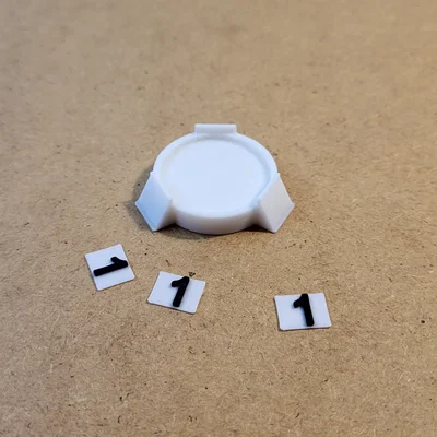 Đế mini DnD 25mm kèm tile số để dán