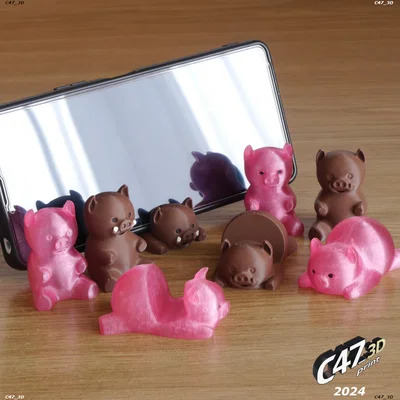 Piggy Set – Bộ Heo Mini & Boar (Phone Stand/Keyring/Earrings)