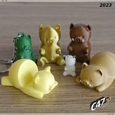 Piggy Set – Bộ Heo Mini & Boar (Phone Stand/Keyring/Earrings)
