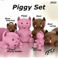 Piggy Set – Bộ Heo Mini & Boar (Phone Stand/Keyring/Earrings) - Thumbnail 6