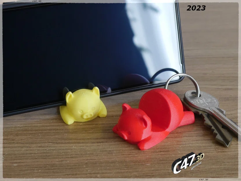 Piggy Set – Bộ Heo Mini & Boar (Phone Stand/Keyring/Earrings) - Image 8