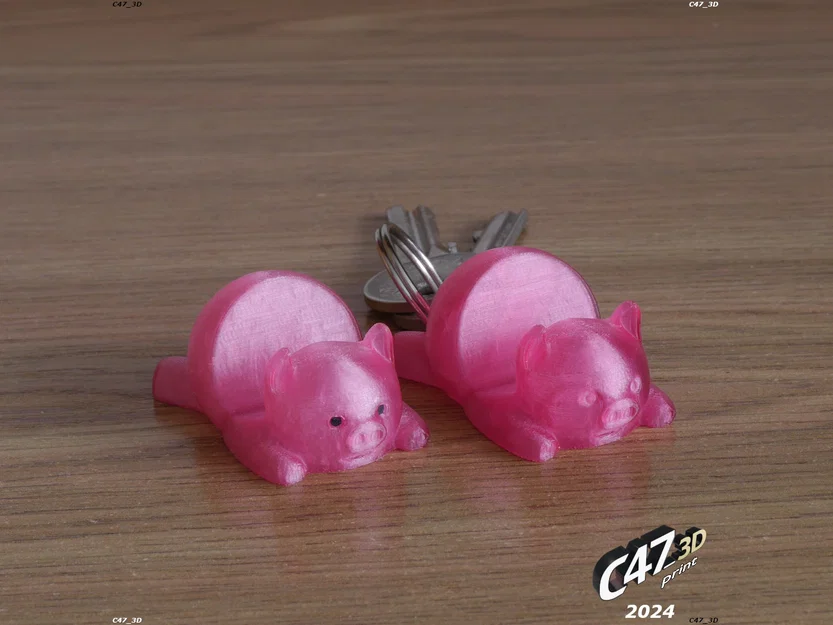 Piggy Set – Bộ Heo Mini & Boar (Phone Stand/Keyring/Earrings) - Image 14