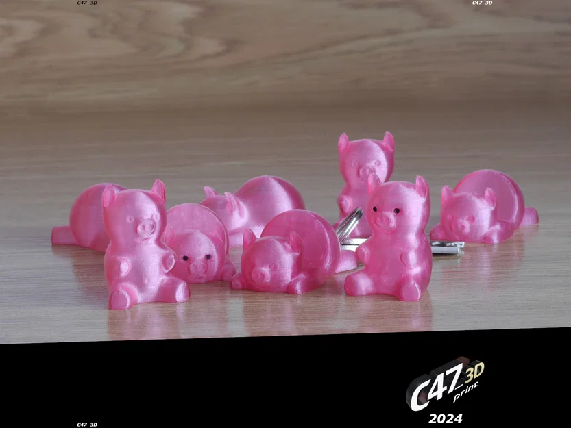Piggy Set – Bộ Heo Mini & Boar (Phone Stand/Keyring/Earrings) - Image 17