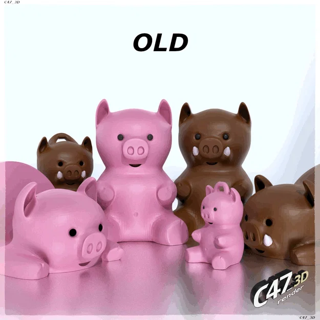 Piggy Set – Bộ Heo Mini & Boar (Phone Stand/Keyring/Earrings) - Image 18