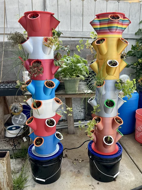 Tháp trồng thủy canh (Hydroponics Grow Tower) - thành vách dày hơn - Image 1