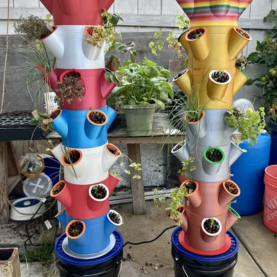 Tháp trồng thủy canh (Hydroponics Grow Tower) - thành vách dày hơn