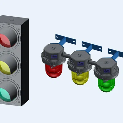 Giá đỡ đèn giao thông LED in 3D (led traffic light)