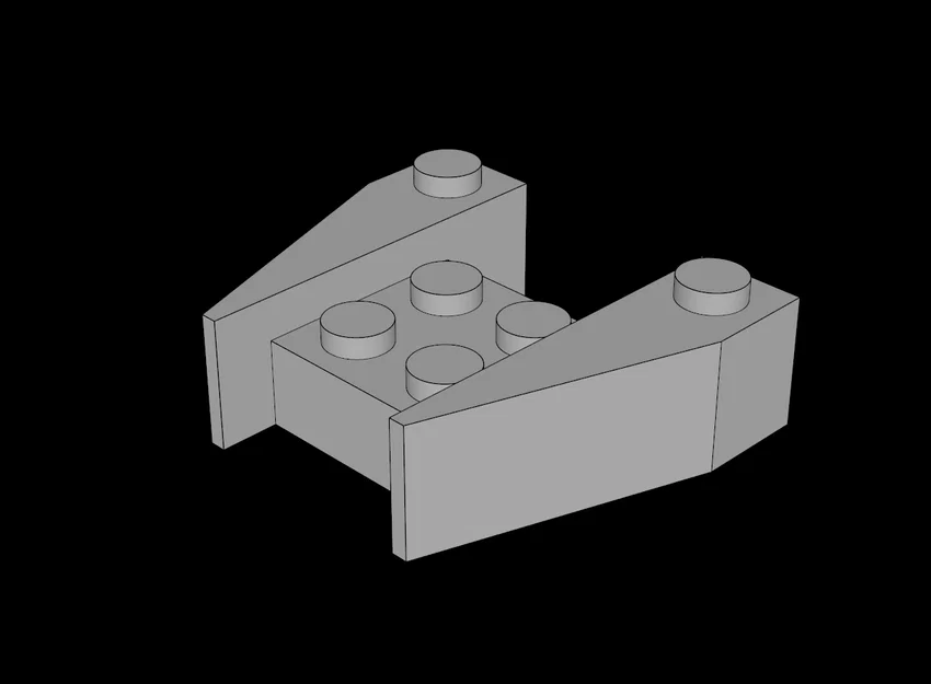 Mảnh ghép hình nêm 3x4 tương thích Lego in 3D - Image 1