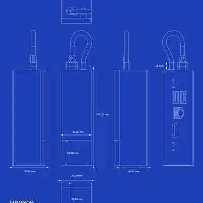 Bộ 3D Model JSAUX HB0609: Swap Sheet & Base Stand cho handheld
