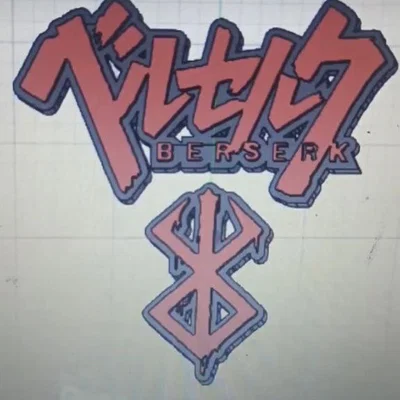 Mô hình trang trí Logo Berserk in 3D cực chất cho fan hâm mộ