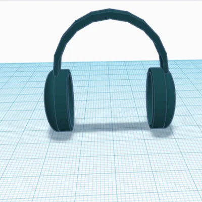 Mô hình tai nghe headphone 3D trang trí cho nhân vật mini