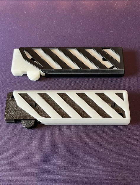 Tay cầm OTF Knife đơn giản dạng sọc (Simple OTF Knife Handle Stripes) - Image 2