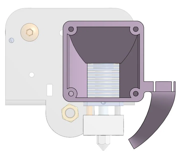 Ống gió quạt tối giản cho Ender 3 / V2 (Bare Bones Ender 3 / V2 Fan Shroud) - Image 3