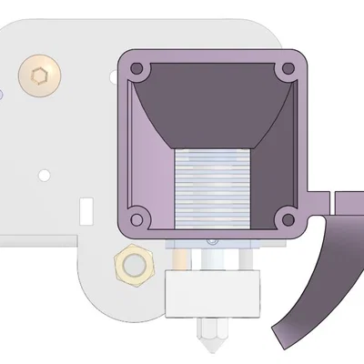 Ống gió quạt tối giản cho Ender 3 / V2 (Bare Bones Ender 3 / V2 Fan Shroud)