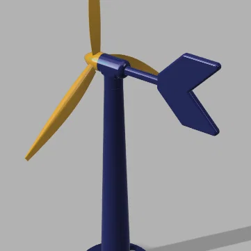 Tua-bin gió in 3D (3D printable wind turbine)