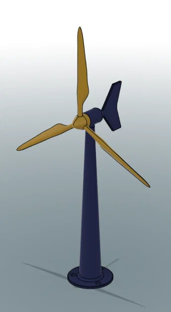V4 Wind Turbine in 3D có thể in (3D printable) - Image 3
