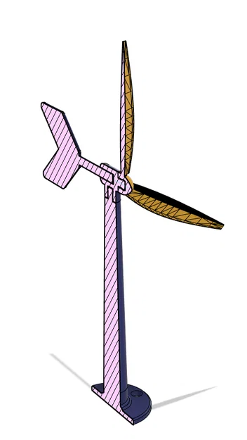 Tua-bin gió in 3D (3D printable wind turbine) - Image 8