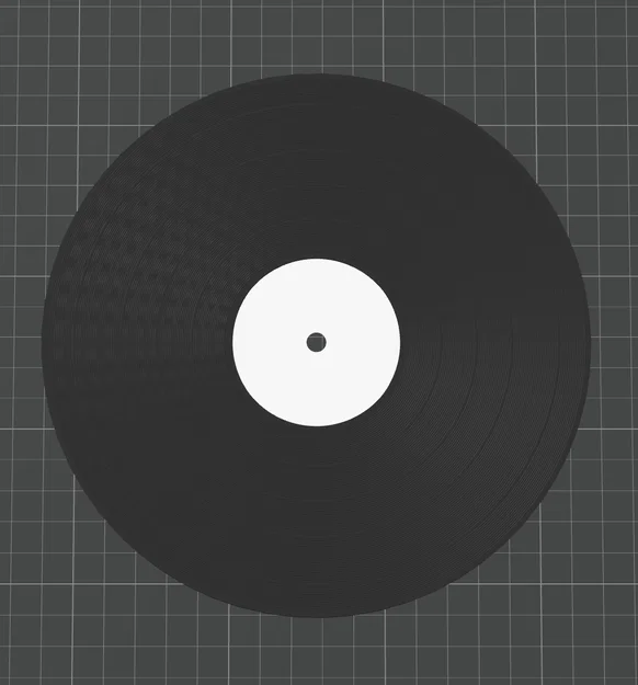 Mô hình đĩa than 7 inch (7 inch Vinyl Record) file STL trang trí - Image 1