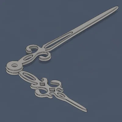 Bộ kim đồng hồ cổ điển (Classic Clock Hands) 10mm và 70mm in 3D