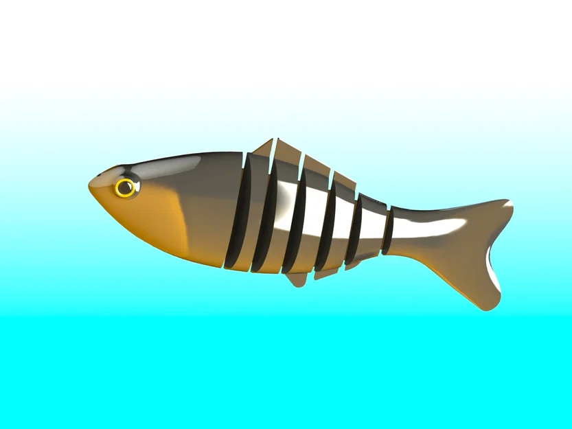 Mô hình mồi giả câu cá đa khớp SWIM BAIT (In 3D bằng nhựa dẻo TPU) - Image 2