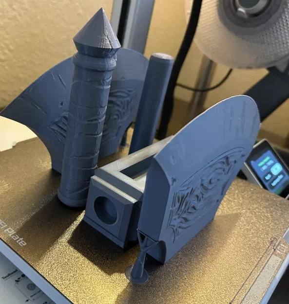 Mô hình rìu chiến hai lưỡi độc đáo - Thiết kế in 3D không cần support - Image 6