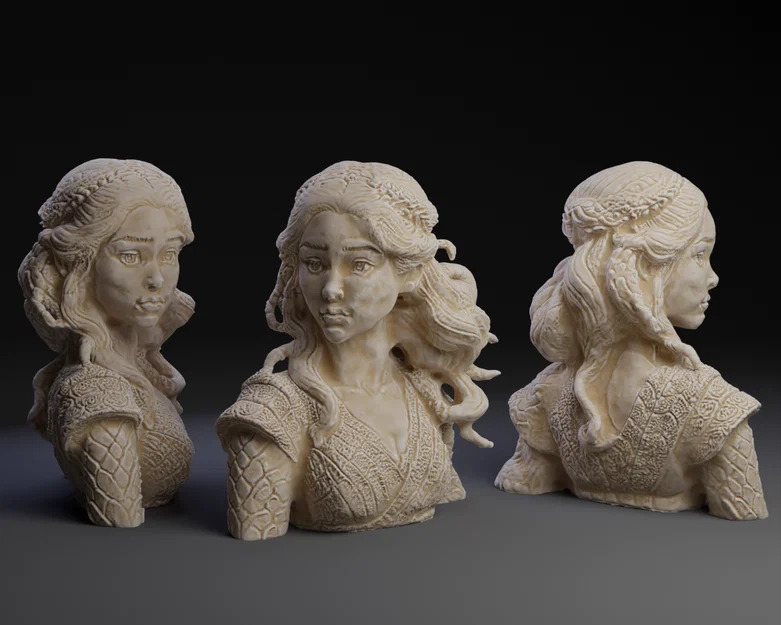 Mô hình 3D Daenerys Targaryen - Tượng bán thân Game of Thrones - Image 1