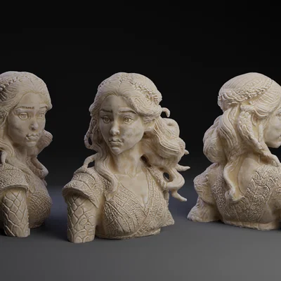 Mô hình 3D Daenerys Targaryen - Tượng bán thân Game of Thrones