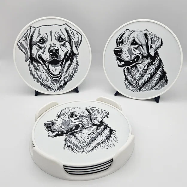 Bộ lót ly Golden Retriever - Hueforge - Image 2