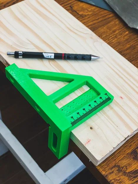 Thước đo đa góc 3D 45/90 độ – Eke thợ mộc, protractor & thước kẻ line - Image 1